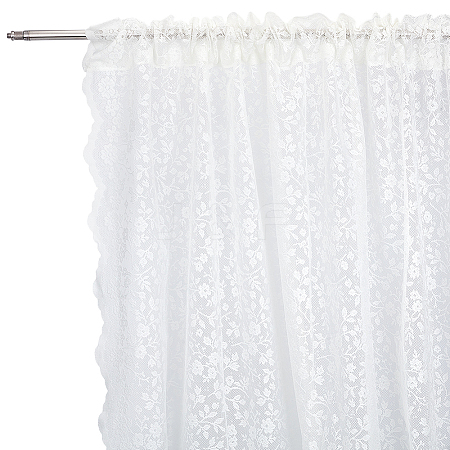 2Pcs Polyester Lace Fabric DIY-MA0007-14A-1