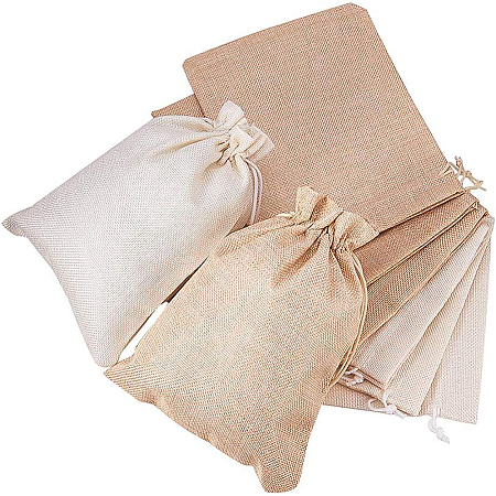 Burlap Packing Pouches Drawstring Bags ABAG-BC0001-02-1