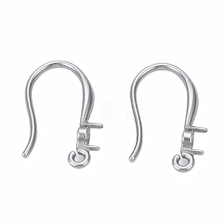 316 Surgical Stainless Steel Hook with Rhinestone Settings and Horizontal Loop STAS-N092-134P-1