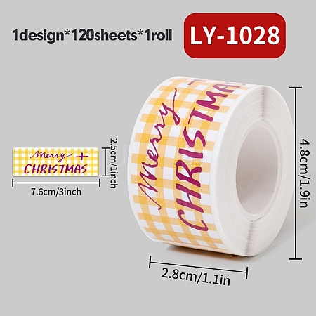 120 Christmas Theme Roll Stickers DIY-M070-06H-1