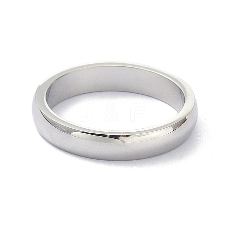 Non-Tarnish 4mm Polished Plain Dome Finger Ring for Girl Women RJEW-C012-06A-P-1