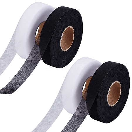 4 Rolls 2 Colors Double-sided Non Woven Fabric Fusing Tape Adhesive Hem Tape DIY-HY0002-88B-1