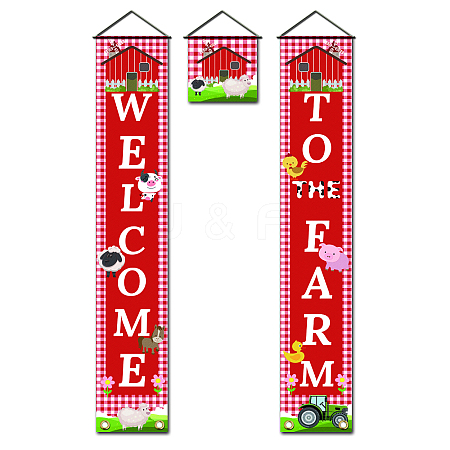 Polyester Hanging Sign for Home Office Front Door Porch Decorations HJEW-WH0023-005-1