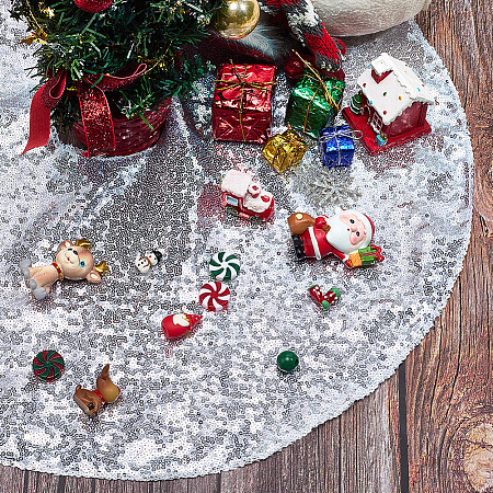 Polyester Christmas Tree Skirt DIY-WH20032-86D-1