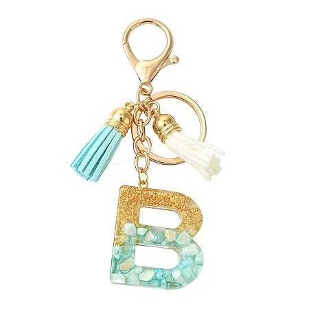 Transparent Epoxy Resin Pendant Keychains KEYC-FS00022-02-1