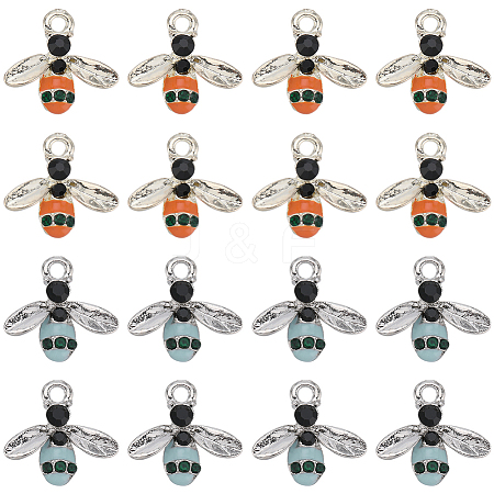 SUNNYCLUE 40Pcs 2 Colors Alloy Enamel Pendants FIND-SC0007-61-1