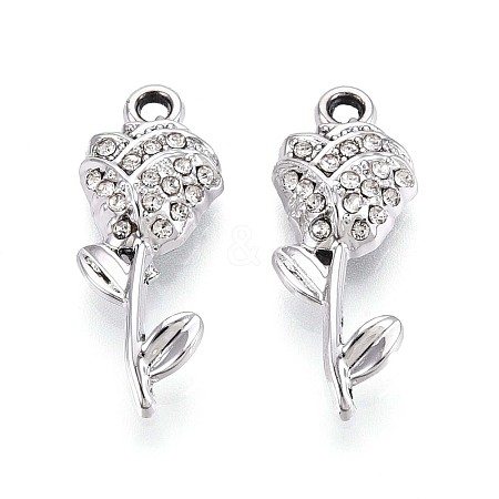 Alloy Rhinestone Pendants PALLOY-T090-56P-1