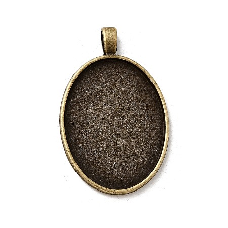 Vintage Tibetan Style Alloy Pendant Cabochon Settings X-TIBEP-M018-21AB-NF-1