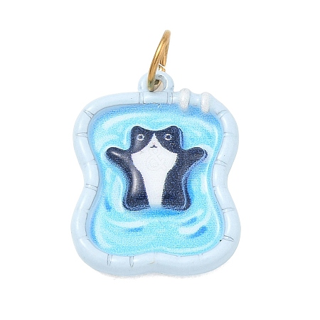 Printed 304 Stainless Steel Pendants SA-CBA4D1F-09G-C-1