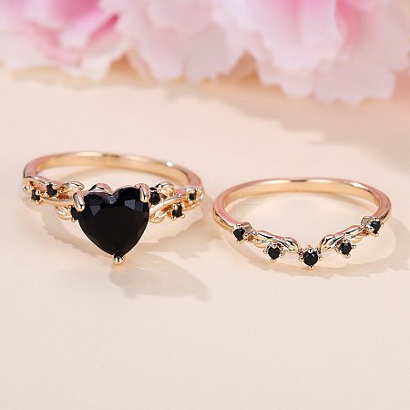 Heart Alloy Finger Rings for Women FS-WG1A204-01-1