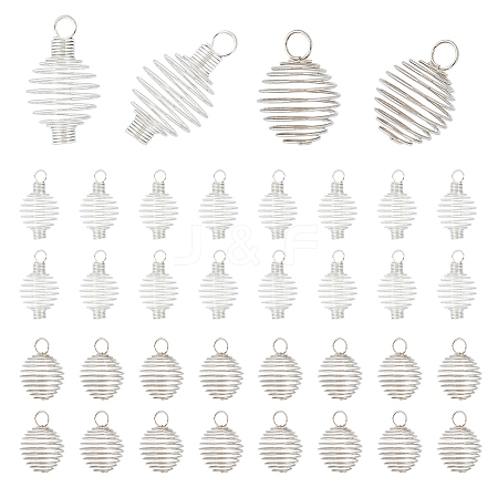 DICOSMETIC 30Pcs 2 Styles Steel & 304 Stainless Steel Wire Pendants STAS-DC0012-65-1