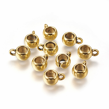 Tibetan Style Alloy Tube Bails LS-TIBEP-LFH251Y-AG-FF-1