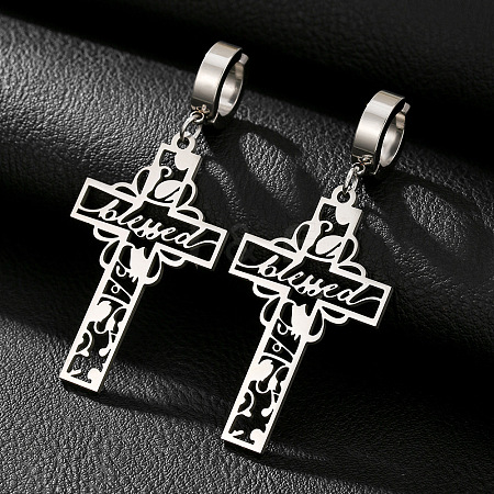 201 Stainless Steel Clip-on Earrings FS-WGD509B-01-1