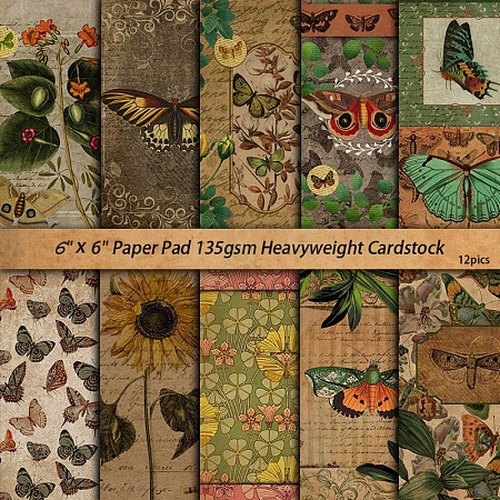 10Pcs 10 Styles Scrapbook Paper Pad PW-WG587D4-01-1