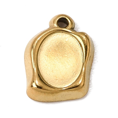 304 Stainless Steel Pendant Cabochon Settings SA-CBA9B1E-01E-G-1