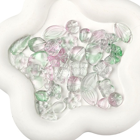 150Pcs Gradient Color Transparent Glass Beads GLAA-YW0004-91G-1