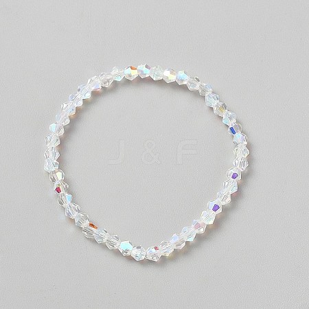 Glass Beads Stretch Bracelets for Women BJEW-WH0011-107-1