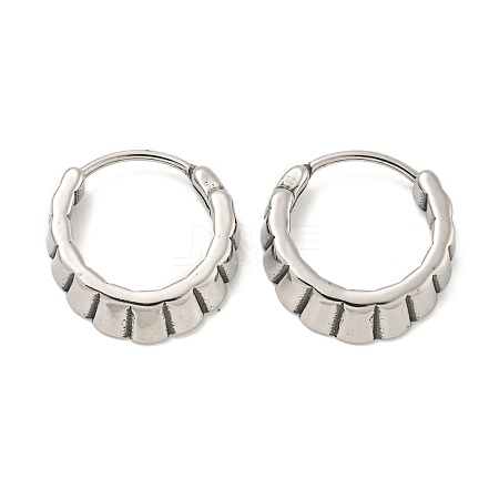 316 Surgical Stainless Steel Hoop Earrings EJEW-D096-12AS-22-1