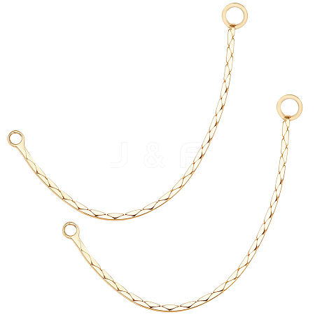 20Pcs Brass Chain Links connectors KK-BBC0021-48-1