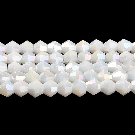 Opaque Solid Color Electroplate Glass Beads Strands LS-GLAA-F029-P4mm-A15-1