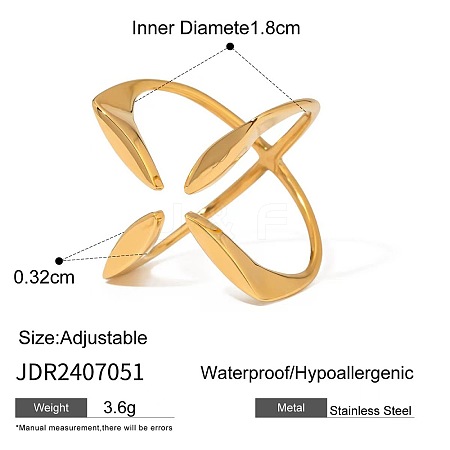 Cross Alloy Cuff Open Rings FS-WG25FE8-01-1