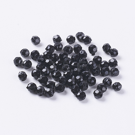 Opaque Acrylic Beads LS-PAB6mmY-1-1