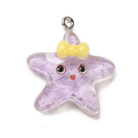 Marine Animal Series Resin Pendants RESI-Q012-01B-05-1