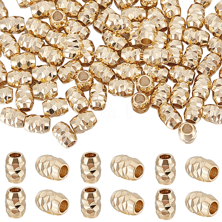 Beebeecraft 100Pcs Brass Beads KK-BBC0009-33-1