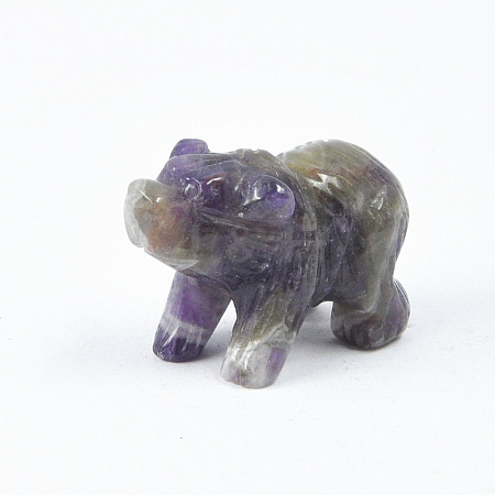 Natural Amethyst Carved Bear Display Decorations PW23011843227-1