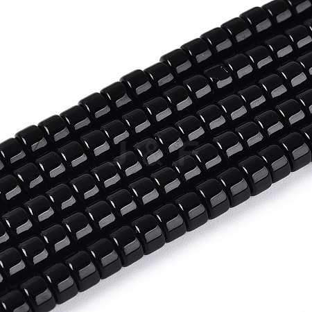 Opaque Solid Color Glass Beads Strands GLAA-N026-2x4mm-11-1