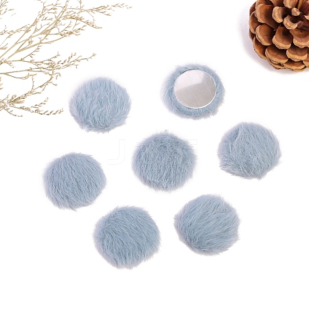 Imitation Rabbit Fur Ball Fabric Cabochons PW-WG0C4D6-01-1