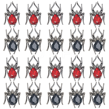 36Pcs 2 Colors Alloy Rhinestone Cabochons FIND-SP0004-43-1