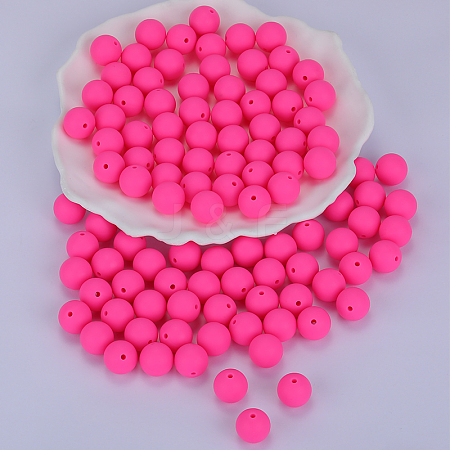 Round Silicone Focal Beads SI-JX0046A-33-1
