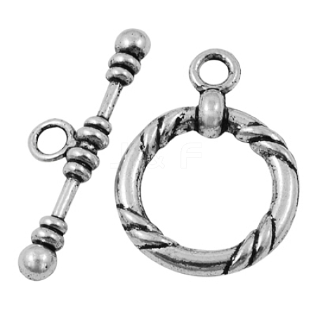 Tibetan Style Toggle Clasps LS-LF10259Y-1
