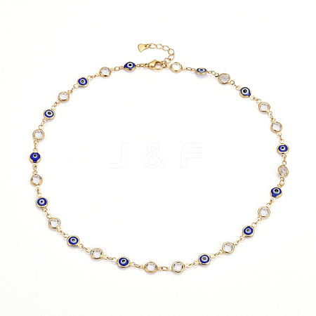 Brass Link Chain Necklaces NJEW-JN03453-1