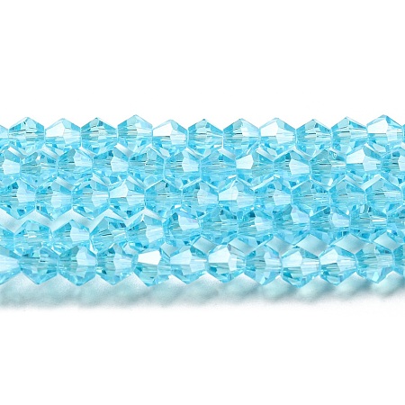 Transparent Electroplate Glass Beads Strands EGLA-A039-T6mm-A20-1