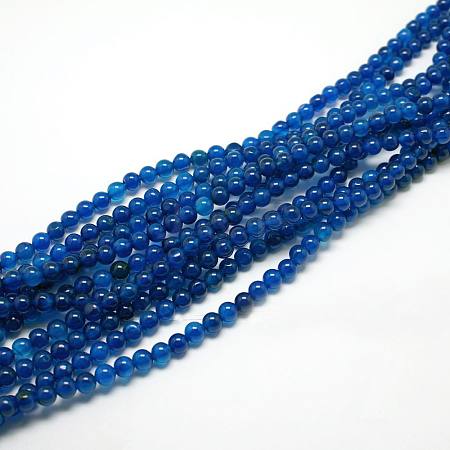Natural Agate Beads Strands X-G-G583-6mm-12-1