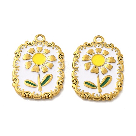 304 Stainless Steel Enamel Pendants STAS-D369-12G-1