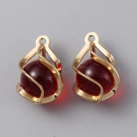 Resin Imitation Cat Eye Pendants KK-WH0045-78C-05-1