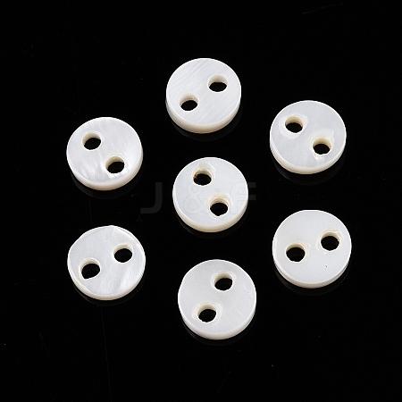 Natural Freshwater Shell Buttons SHEL-N036-04-1