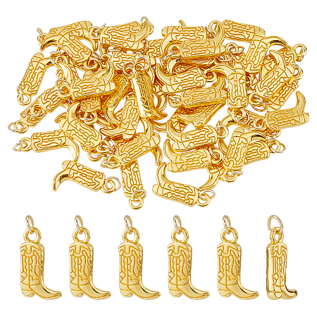50Pcs Alloy Cowboy Boot Pendants PALLOY-FH00192-1