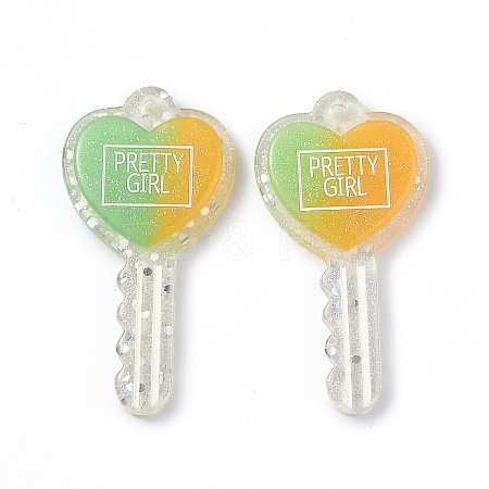 Two Tone Resin Big Pendants LS-RESI-Z001-01B-1