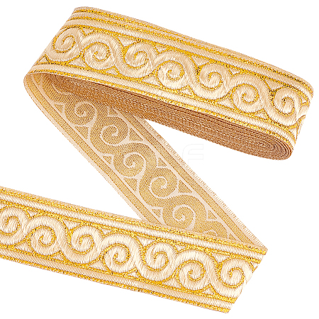 Ethnic Polyester Cloud Embroidery Ribbons OCOR-WH0092-16B-1