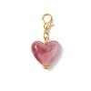 Acrylic Heart Pendant Docorations HJEW-JM03705-3
