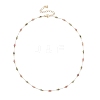 Handmade 3MM Faceted Round Mixed Gemstone Beads & 316 Stainless Steel Round Link Chains Necklaces NJEW-JN05872-5