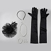 Mesh Veil Hair Bands OHAR-WH0042-10B-1