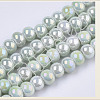 Electroplate Porcelain Beads PORC-ZX020-06-1