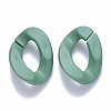 Opaque Spray Painted Acrylic Linking Rings OACR-S036-001B-I11-1