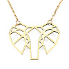 201 Stainless Steel Origami Pendant Necklaces LS-NJEW-T009-JN090-2-40-1