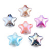 UV Plating Rainbow Iridescent Acrylic Beads PACR-T016-02-2